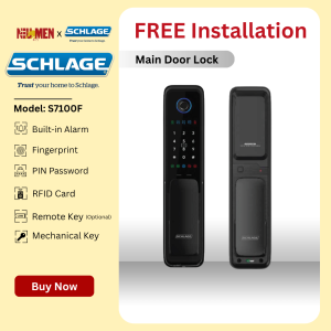 Clear Stock | 100% Authentic Schlage S7100F Smart Lock User Friendly Digital Lock RFID Card PIN Password Mechanical Key