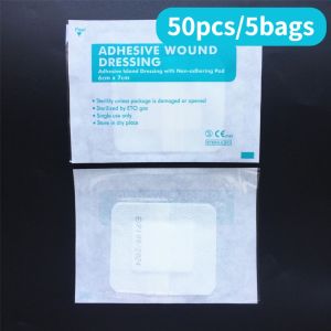 10/20/50PCS Breathable Non-woven Large Adhesive Wound Dressing Big First Aid Bandage Pad Plasters 6x7cm