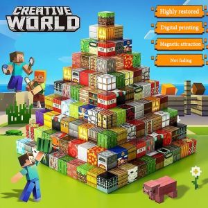 Magnetic Cube Building Blocks Toy Mine Assembly Magnet Block Building Blocks For Childrens Puzzle Toys