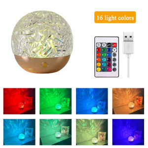 Lampu Crystal Meja 16 Warna Sentuh Adjustable/Dengan Kendali Jarak Jauh / Lampu Lampu Tidur Romantis Lampu Hias
