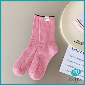 GotGo ถุงเท้าผ้าฝ้าย Yoho ใส่สบาย งเท้าข้อกลาง socks