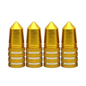 TANTUANG 4pcs Chống gỉ sét Nắp van lốp xe ô tô nhiều màu sắc Chống rò rỉ chống bụi Nhôm Lõi van xe máy điện Chất lượng cao Nắp van lốp xe được xử lý anod hóa dành cho ô tô xe SUV xe tải