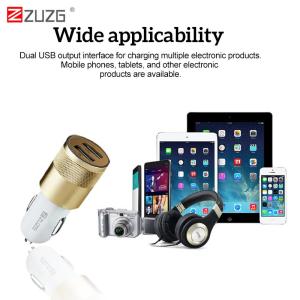 ZUZG 5V 3.4A Metal Dual USB Car Charger Digital Display for iPhone X 8 XS MAX 7 Xiaomi Samsung Fast Charging Voltage Monitoring