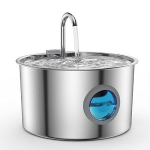 3.2L Automatic Cat Water Fountain Stainless Steel Cat Water Bowl Automatic Water Dispenser for Cats Dogs Drinking Water Dispenser 不锈钢宠物饮水机 猫饮水器