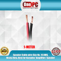 Speaker Cable wire Size No. 14 AWG, Heavy Duty, Best for Karaoke/ Amplifier/ Speaker. 