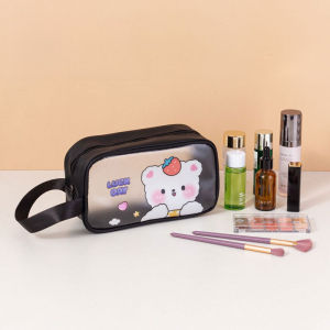 MLADEN Large Waterproof Transparent Toiletry Bag PVC Case Travel Storage Bag Organizer Toiletries Pouch Wash Kit