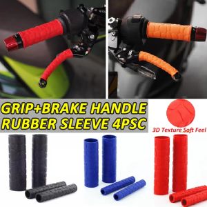 4PCS Motorcycle Rubber Handle Gloves Anti Slip Handle Covers Anti Freeze and Anti Sweat Handle Covers