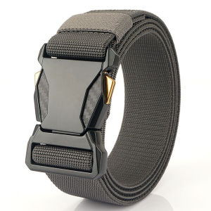 Genuine Tactical Belt Quick Release Outdoor Belt Soft Real Nylon Sports Accessories Black Belt