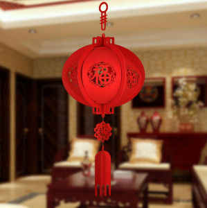1PCS CNY Red Lucky Lantern Hanging Happy New Year Chinese Spring Festival Home Decoration