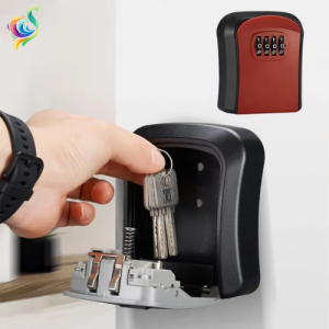 Key Storage Box Key Box Wall Mount Key Lock Box 4 Digit Password Code Security Lock No Key