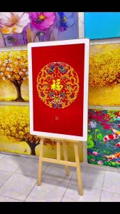 Tranh Chữ PHÚC Cát Tường Tranh Canvas Tranh Tráng Gương Tranh Phong Thủy Tranh Phòng Khách