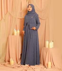 Kiukiu ZahirraSet - Set Gamis +Mutiara Swaroski - Gamis wanita muslimah -Gamis busui muslimah - Gamis Layer