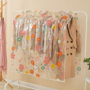 VXUAIQ STORE Dày Tấm che bụi quần áo Không thấm nước Sức chứa lớn Bọc sắp xếp quần áo treo Phụ kiện Chống bụi Bảo vệ đựng váy