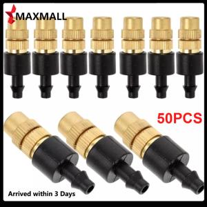 【New Arrival】 50pcs หมอกหัวฉีดที่ปรับได้ในสวนสปริงเกลอร์หัวการชลประทานการชลประทานหยดอะตอม