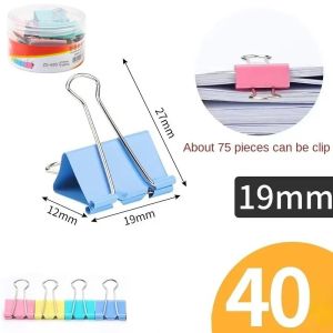 60PCS Multi-functional Color Long Tail Ticket Clip dovetail clip Binder paper clip office supplies