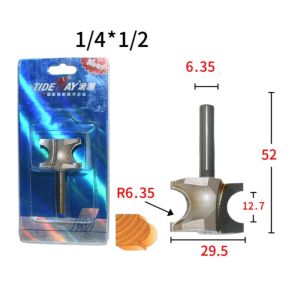 Mũi phay bán nguyệt gỗ mũi soi thông 1 chỉ không bi nửa đường tròn Tideway MSBN-TW