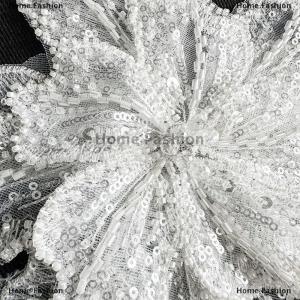 [COD] Home Fashion 1PC DIY Sequin Beaded Decorative Lace Patches Multi Layered Clothing Accessories White High Quality Handmade