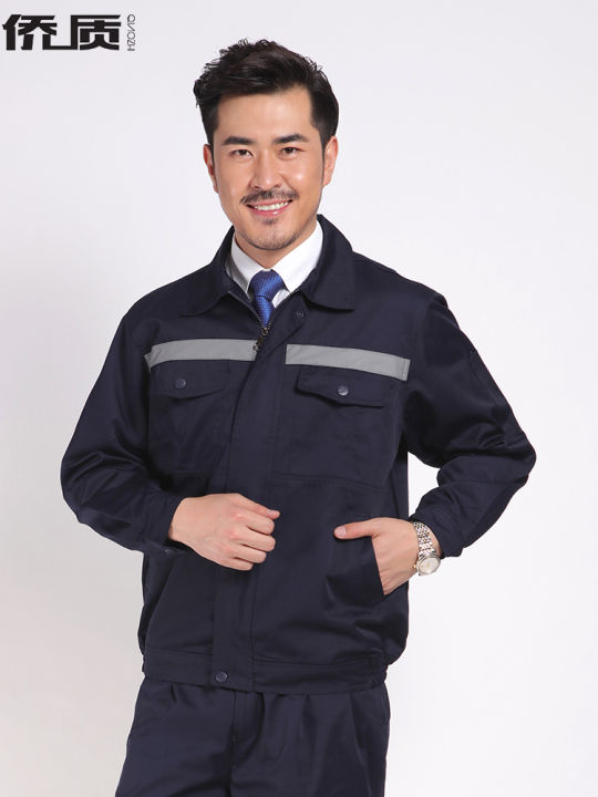 Spring and autumn reflective overalls long-sleeved engineering suits ...
