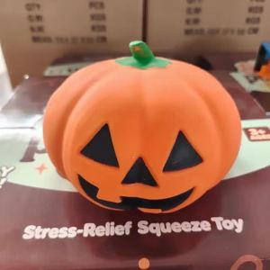 In-stock instant delivery: Halloween pumpkin head stress-relief squishy toy new ghost-themed funny hot-selling night market toy