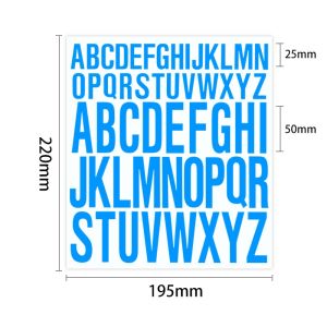 Decal Chữ Cái Từ A-Z (2.5cm 5cm) Tem Dán Từ A đến Z Không Thấm Nước. Tem Chữ Cái Dán Đồ Dùng