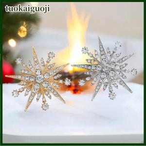 tuokaiguoji New Men Giáng Sinh Trâm Cài Cây Giáng Sinh Người Tuyết Santa Mũ Tuần Lộc Bông Tuyết Kim Loại Pins Xmas Trang Trí Đồ Trang Sức