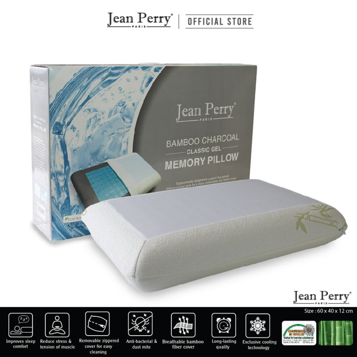 Jean Perry Ecohealth Bamboo Charcoal Gel Memory Pillow (Classic) Lazada