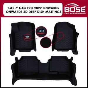 5D Black / Diamond Car Deep Dish Matting for Geely GX3 Pro 2022 Onwards Car Matting Floor Liner Waterproof Easy to install Car Accessories