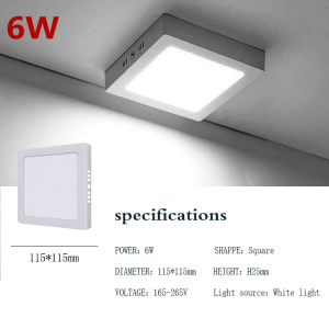 White Pin Light Surface Mounted Round Square 220V Downlight 6W 12W 18W 24W Ceiling Lights