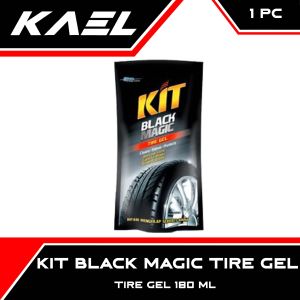 KIT BLACK MAGIC TIRE GEL Poles Pengkilap Ban Motor Mobil Pembersih Pelindung Gel Jel Pouch 180 ml Melindungi Kilap Jel