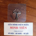 [5 cái]  Móc treo đồ dán tường miếng dán bằng nhựa trong, miếng dán bằng bạc móc treo bằng Inox siêu dính chịu lực tốt. 