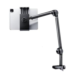 Tablet Stand Holder Aluminum Holder for Desk Bed Adjustable Arm Clamp Mount with 360 Degree Rotation Tablet Holder