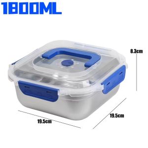 2500ml dung tích lớn con dấu ăn trưa hộp wiht nắp cho Xa lát trái cây hộp đựng thức ăn Cắm Trại Dã ngoại Hộp nhà bếp và tủ lạnh Tổ Chức Công cụ