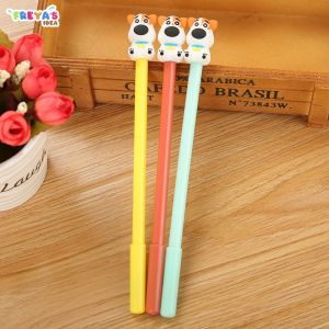 FR-A47 Pulpen Gel Karakter Puppy Lucu 0.5mm Motif Polos Korean Style / Alat Tulis Pena Cair Doggie Perlengkapan Sekolah Kantor Ballpoint Import