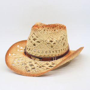 หมวกคาวบอยทูโทน+สายหขนนกสีทอง มีรูระบายอากาศ สวมใส่สบาย เท่มีสไตล์ 05-X6T+00HAT02