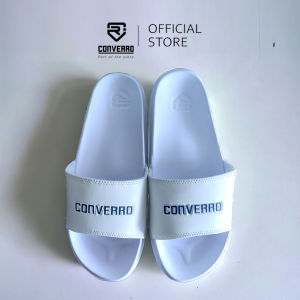 Promo Sandal Slop Murah Mid Font Putih CONVERRO SERIES CONVERRO Sendal Selop Distro Pria Wanita / Sendal Slop Pria / Sendal Slip On Pria / Sendal Slide Pria
