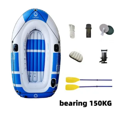 🔥READY STOCK🔥 Inflatable boating outdoor portable folding boat surfing kayak rubber kayak pvc 3 people inflatable Hovercraft