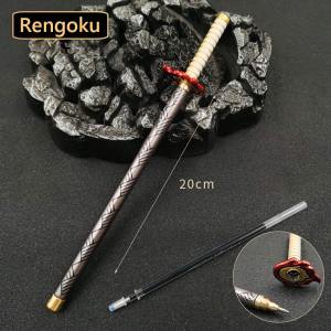 20CM Anime Demon Slayer Sword Model Gel Pen Kimetsu No Yaiba Tanjirou Weapon Black Refill Cosplay Prop Student Gift 0.5mm Novelty Agatsuma Zenitsu Writing Supplies Student Gift Stationery Anime Gel Pen Kimetsu No Yaiba Kamado Tanjirou Demon Slayer