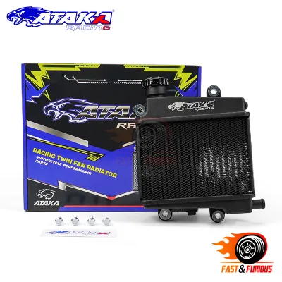 ATAKA Motorcycle Black 407ML Big Radiator Assy Plug and Play For YAMAHA NMAX V2 AEROX V2