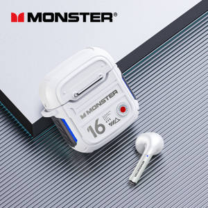 Monster XKT16 BT5.3 Headphone Nirkabel Earphone Bluetooth Latensi Rendah Headphone Pengurangan Kebisingan Kapasitas Baterai Besar untuk Headset Olahraga Gaming Dengan Mic