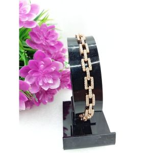 Gelang Wanita Gelang Tangan Liatris 02 Alloy Lapis Mas 18K Permata Zirconia Premium Quality & Tahan Lama BP014G