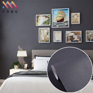 60x200cm Gravel Matte Plain Colors Wallpaper for Cabinet Table Cupboard Wardrobe Living Room Bedroom Waterproof Colorful Self Adhesive Wall Paper DIY Decoration Sticker Purple Black Orange Beige Dark Blue Green Pink White Grey