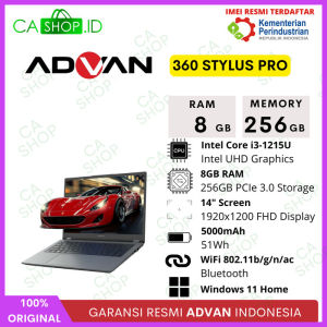 Laptop Advan 360 Stylus Pro Sketsa Notebook Flip 2in1 Tablet Touch New Original Garansi Resmi