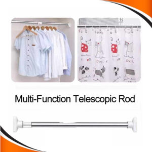 SWEET HOME LUCKYS Extendable Telescopic Rods Shower Curtain Poles 100 to 200cm