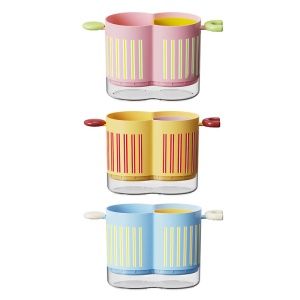 Double Section Kitchenwares Organizer Hygienic Duals Compartment Utensils Holder Practical 2 Grids Chopstick Cage