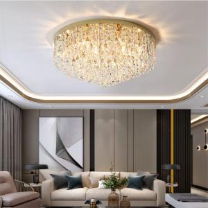 Lampu Kristal Plafon LED Mewah Modern untuk Dekorasi Ruang Tamu / Kamar Tidur 40/60/80cm Lampu Kristal Gantung Dekorasi Ruang Tamu Luxury Modern Ceiling Lamp K9 Crystal E14 Bolam