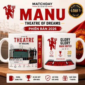 Cốc Sứ Manchester United Dành Cho Fan MU Cốc MU 350ml Cốc Sứ MANU gốm Bát Tràng