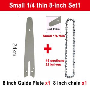 YUDESHUI 1Set for Electric Saw Chain Guide Plate Set Electric Saw Parts Logging Pruning Saw Chain Kit Durable 4/6/8 Inch Chain Saw Plate