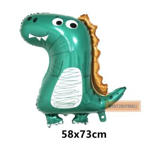 🇲🇾 🏆 Big 3D Dinosaur Foil Balloon Dino Theme Birthday Decoration Kids Baby Boy Animal Trex Belon Party Supply 恐龙铝膜气球