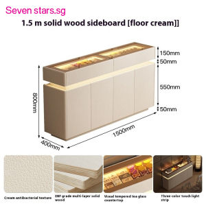 High-end Lighting Kitchen Storage Cabinet Home Living Room Coffee Bar Large Capacity Kitchen Smart Storage Cabinet