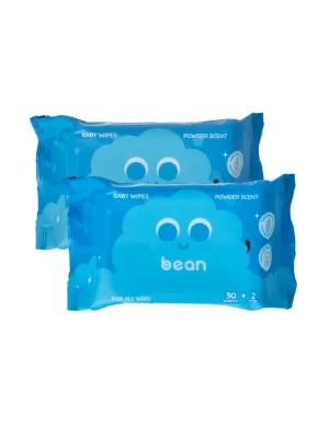 [Bundle of 2] bean Mini Wipes Powder Scent Free 32 sheets